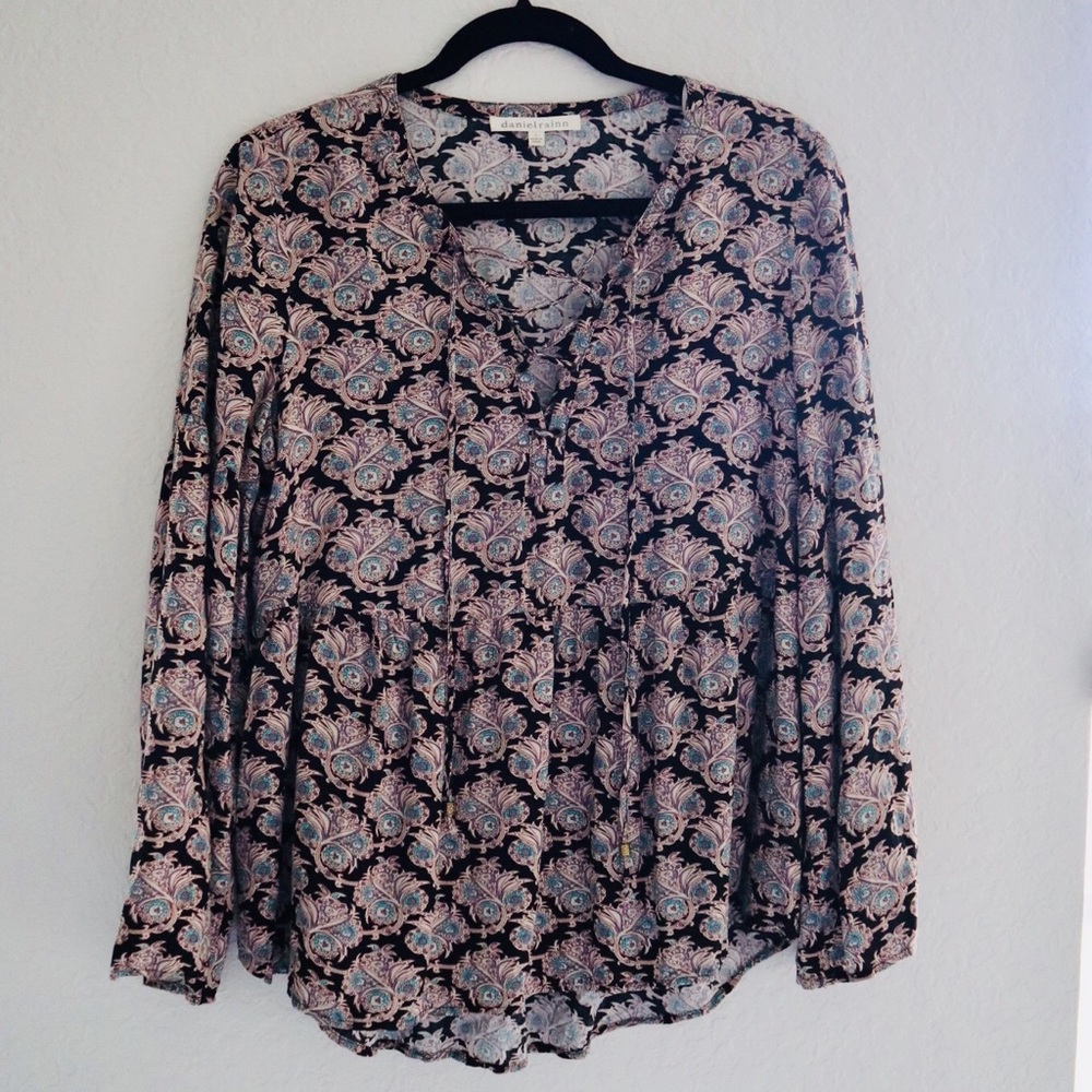 Boho Lace Up Blouse